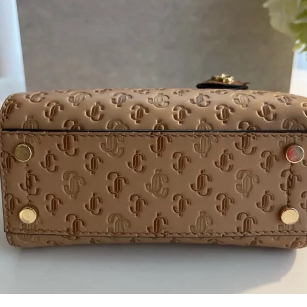 OBO~ Jimmy Choo Mini Varenne Top Handle in Caramel & Light Gold - Picture 8 of 9